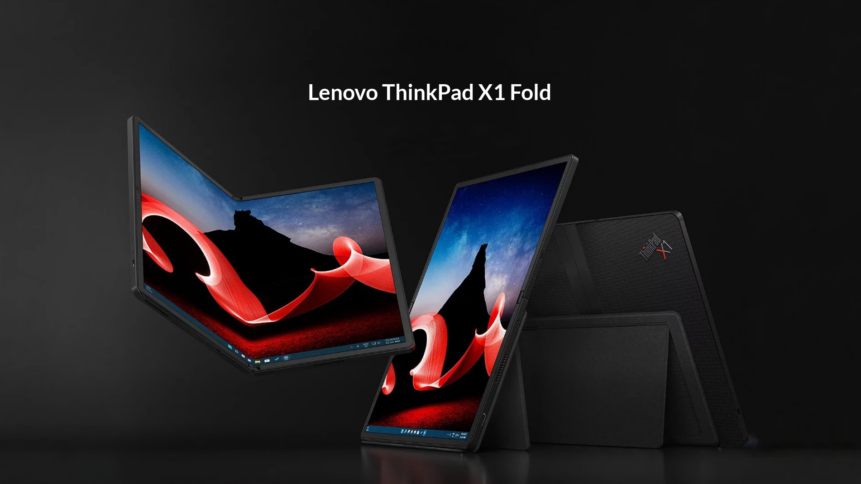 Illustrative hero image for article on the Lenovo X1 Fold.